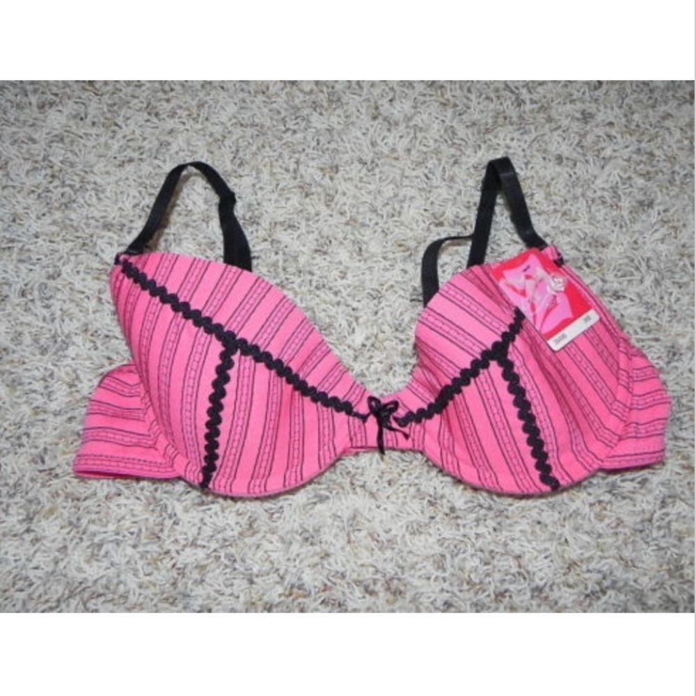 Coco Secret Bra 36B Dark Pink Black Underwire NWT
